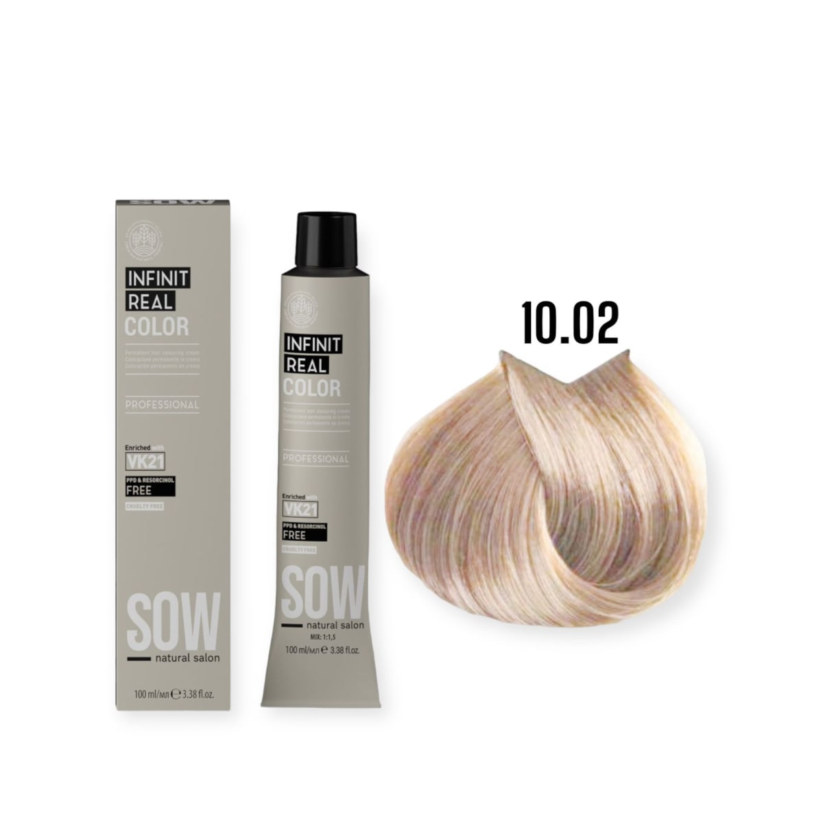 10.02 Rubio Platino Perla Infinit Real Color 100 Ml Sow®